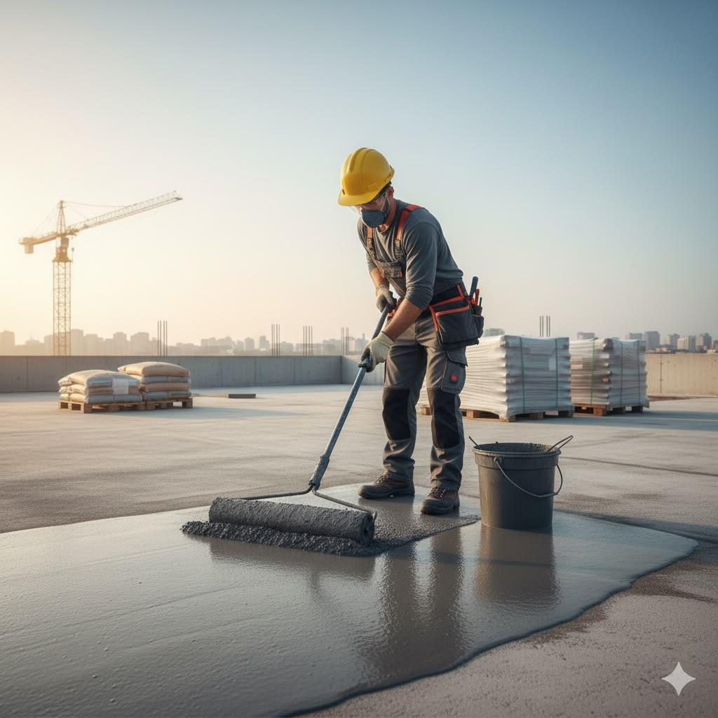 Terrace surface preparation before waterproofing
